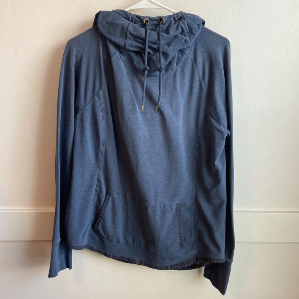 Athleta Iron Blue Heather Sentry Hoodie Sweatshirt